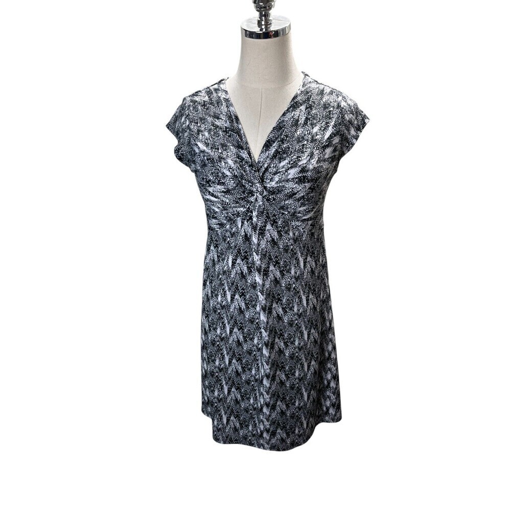 Soybu Dress Women's Size Medium Black White Stripes Sleeveless Mini